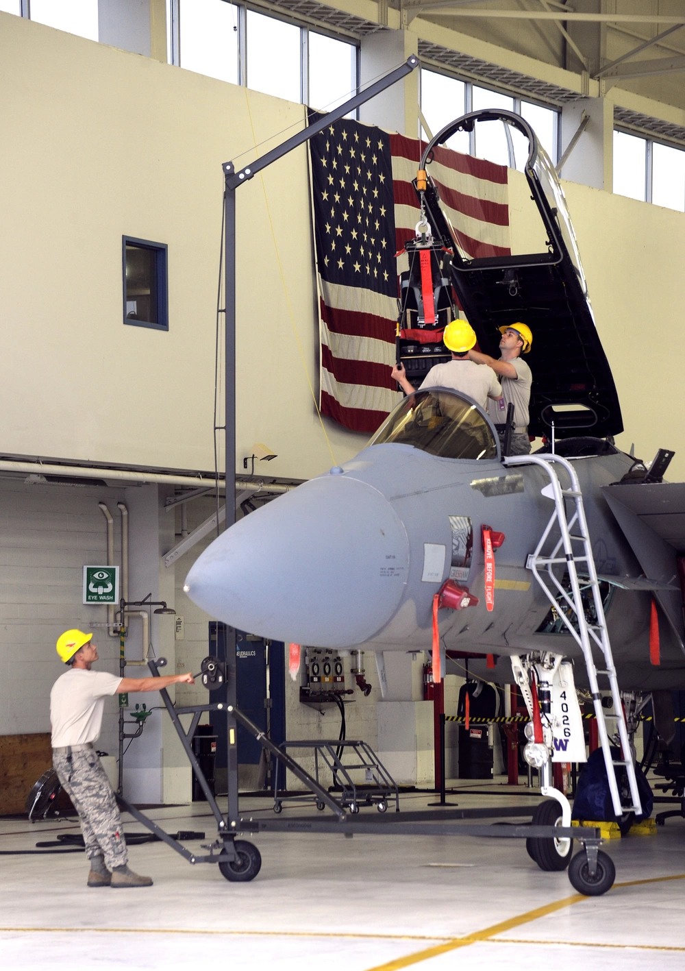 DVIDS - Images - Egress install the Aces II Ejection Seat on an F-15 Eagle
