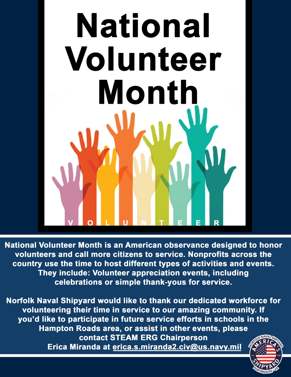 DVIDS - Images - National Volunteer Month [Image 6 of 10]