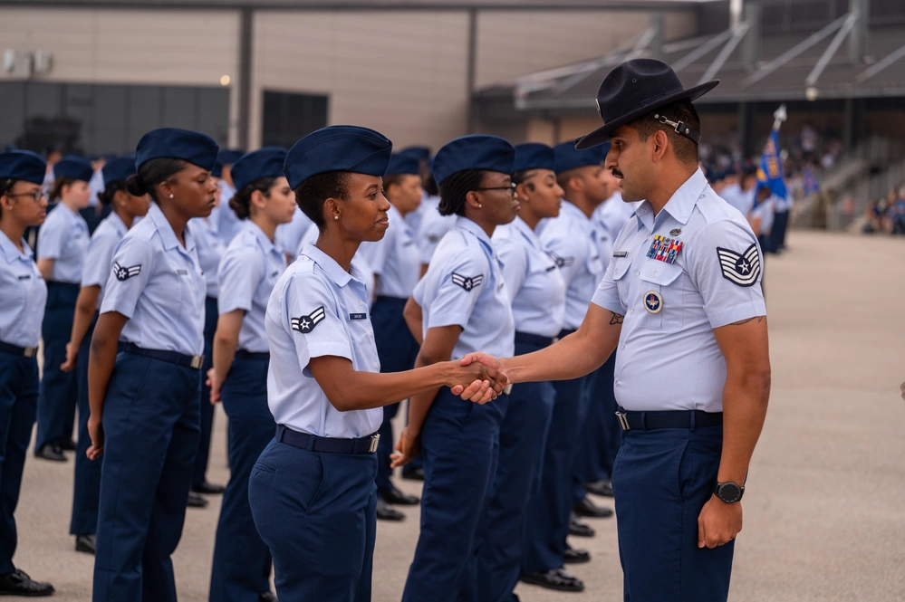 DVIDS - Images - USAF BMT Coin Ceremony, Graduation -- 8-9