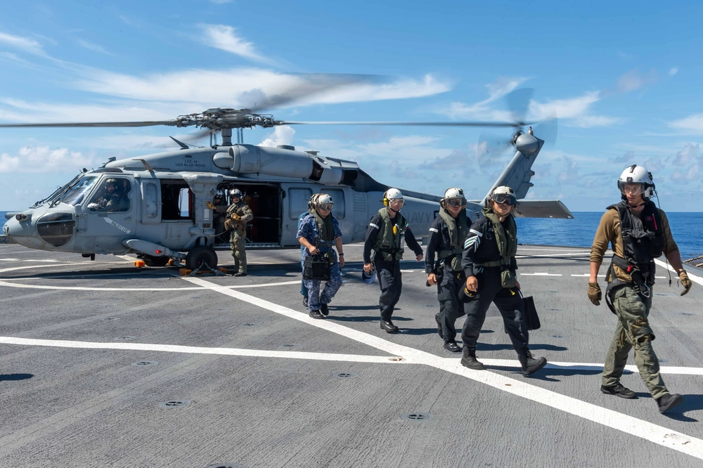 DVIDS - Images - USS Blue Ridge Participates in a Sailor Transfer with ...