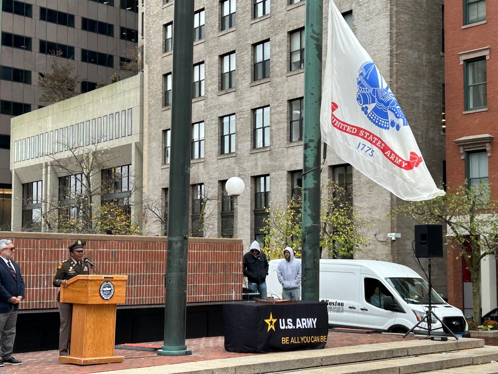 DVIDS - Images - Raising the Army flag at Boston City Hall Plaza [Image ...