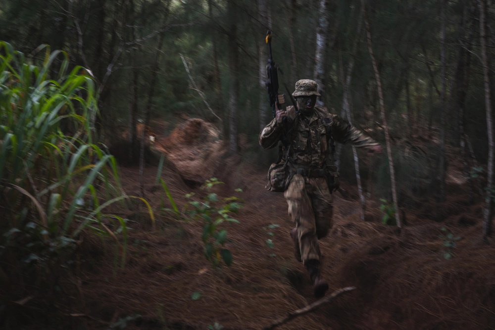 3SCOTS sets up ambush points and create escape routes during JPMRC 25-01