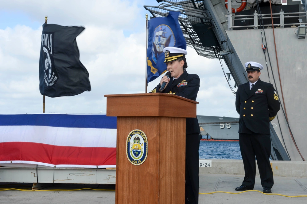 DVIDS - Images - USS Charleston (LCS 18) Conducts Change of Command ...