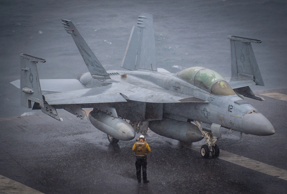 An F/A-18F Super Hornet, assigned to the