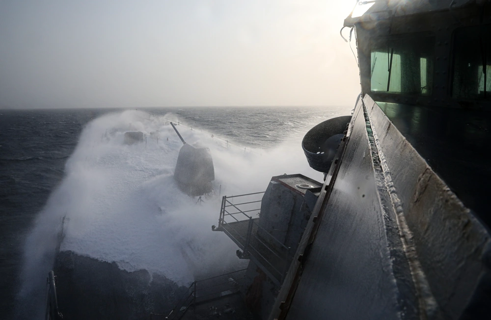 The Arleigh Burke-class guided-missile destroyer USS Milius (DDG 69) operates in the U.S. Central Command area of responsibility. Credit: US Navy photo