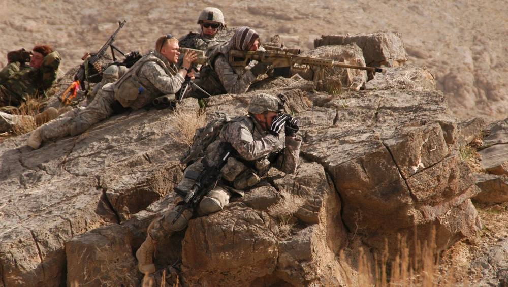 DVIDS - Images - U.S. Army 1st Lt. Patrick Higgins surveys a village.