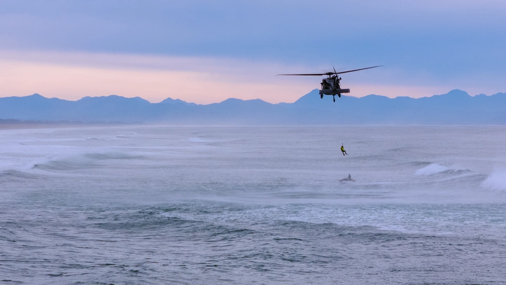DVIDS - Images - Coast Guard Aircrews Train in Surf with Air Force PJs ...