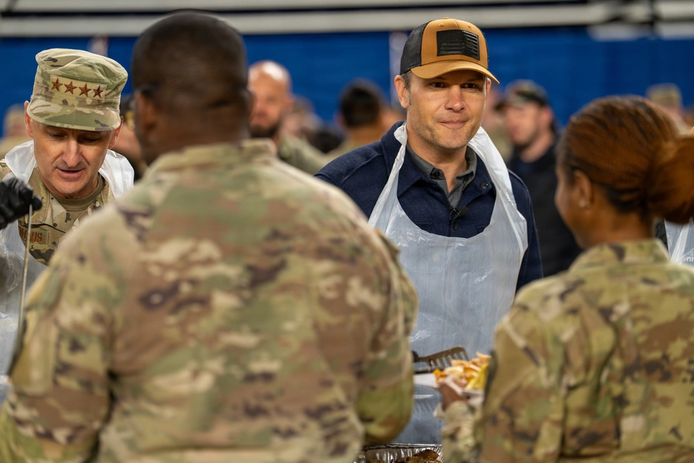 DVIDS - Images - Secretary Hegseth Serves Thanksgiving Meal to JTF-DC ...