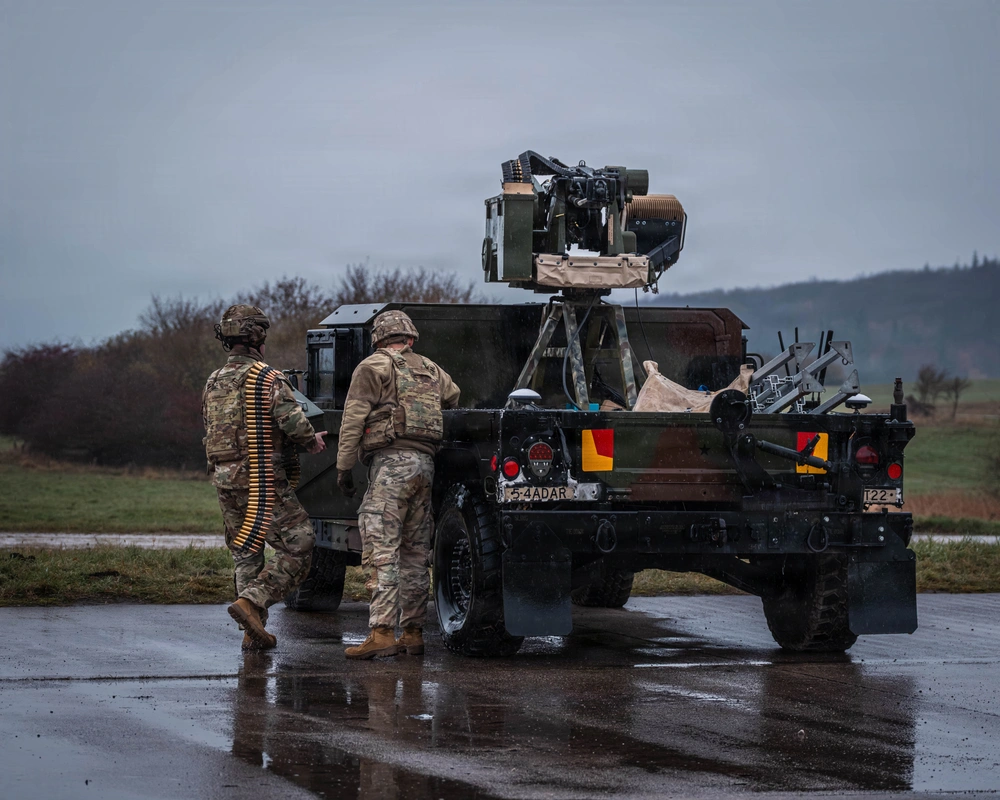 Soldiers engage a fixed-wing aerial drone target with a Counter-Unmanned Aircraft System during Project Flytrap 4.5, on November 19, 2025, underscoring how acquisition reform will accelerate delivery of advanced air defense capabilities to the field.