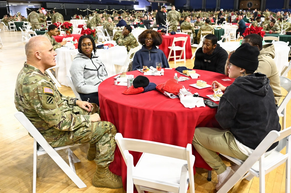 Guard members share holiday celebration at D.C. Armory