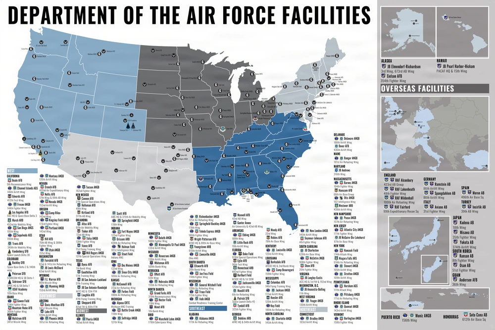 DVIDS - Images - Department of the Air Force Facilities Map