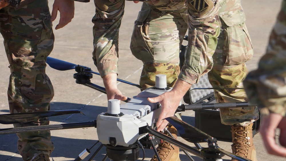 U.S. Soldiers assigned to 1-3 Attack Battalion, Task Force Knighthawks, 3rd Combat Aviation Brigade, conduct small unmanned aircraft system training and qualification on different Medium Range Reconnaissance platforms in support of the 2nd Armored Brigade Combat Team at Fort Stewart, Georgia on Jan. 31, 2026. These platforms support the Army’s efforts toward drone dominance.