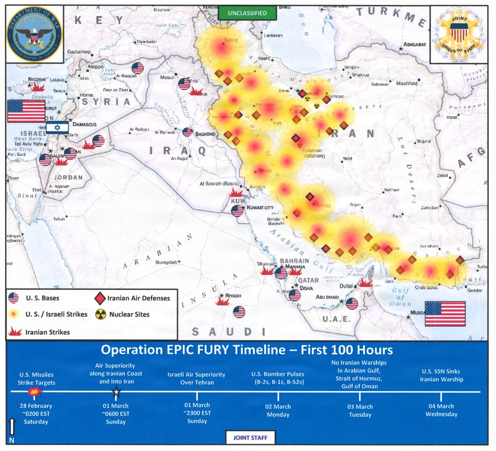 DVIDS - Images - Operation Epic Fury First 100 Hours Map