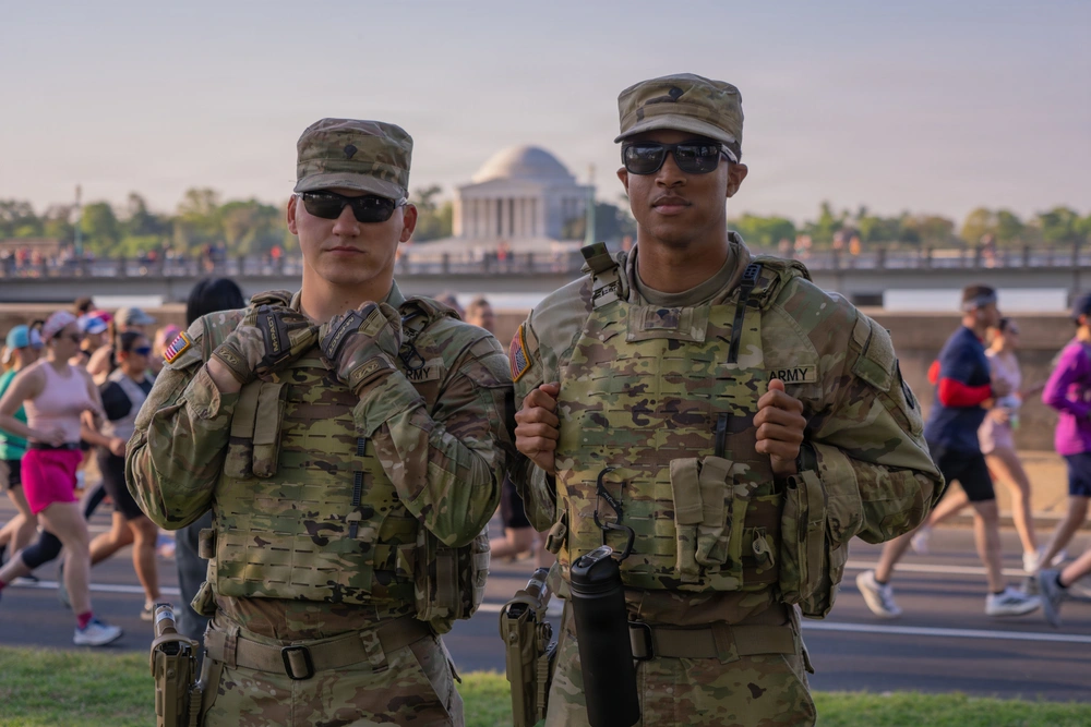 DVIDS - Images - Mississippi National Guard Soldiers patrol at the ...