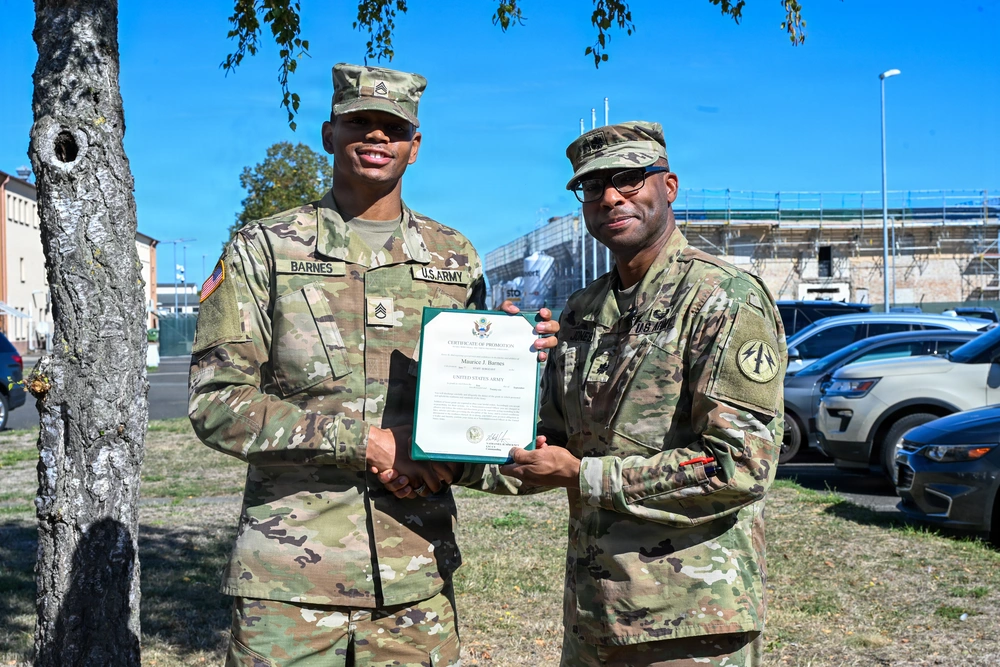 DVIDS - Images - U.S. Army Staff. Sgt. Maurice Barnes Receives a ...