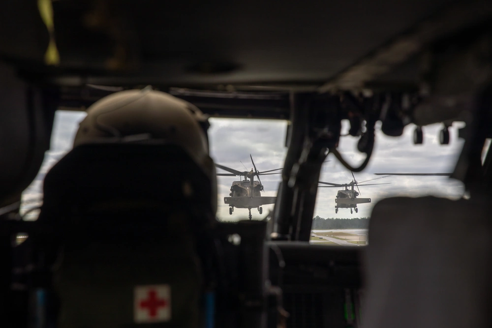 UH-60 Blackhawk Depart on a Search and Rescue...